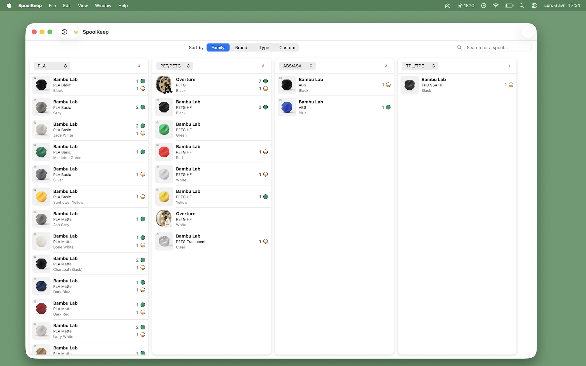 SpoolKeep on macOS