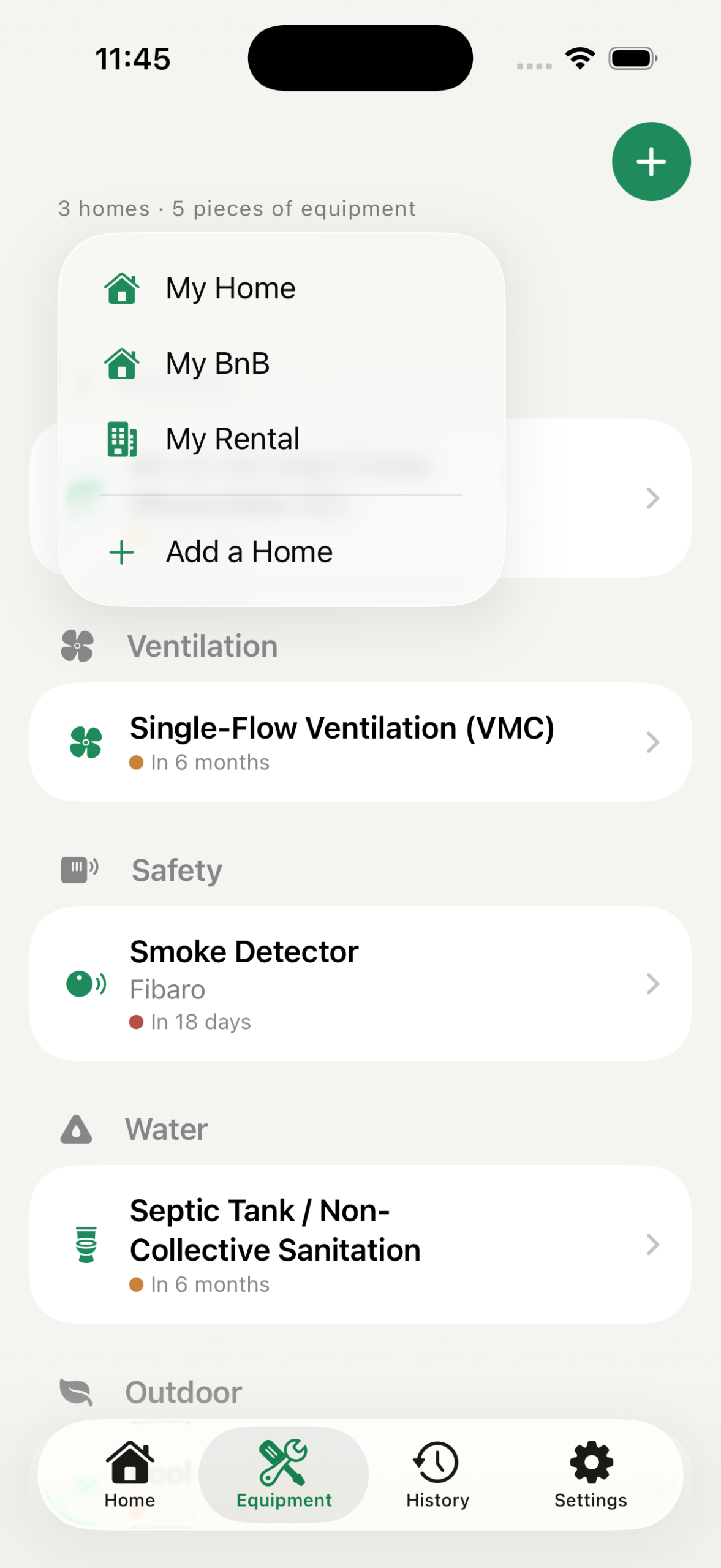 CasaCheck — Properties picker